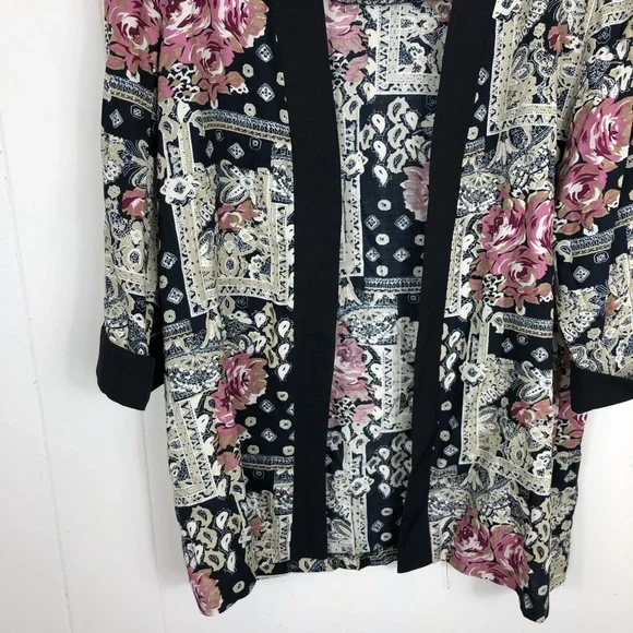 Vintage Floral Open Front Blazer Sz S - Picture 2 of 9